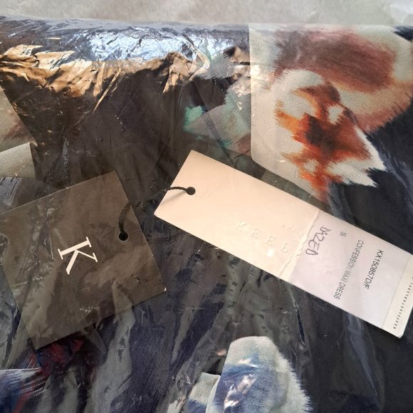 KEEPSAKE Confession SILK MAXI dress Sz S FRONT CUT OUT FLORAL ROMANCE NWT in bag - Picture 5 of 6